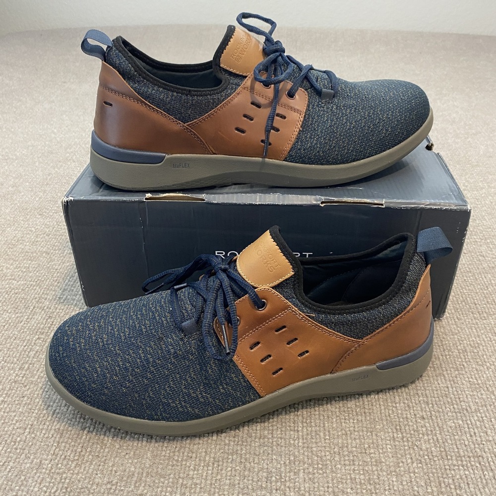 Rockport Works Shoes Mens Size 13 Blue Slip Resistant Work Sneakers RK4691